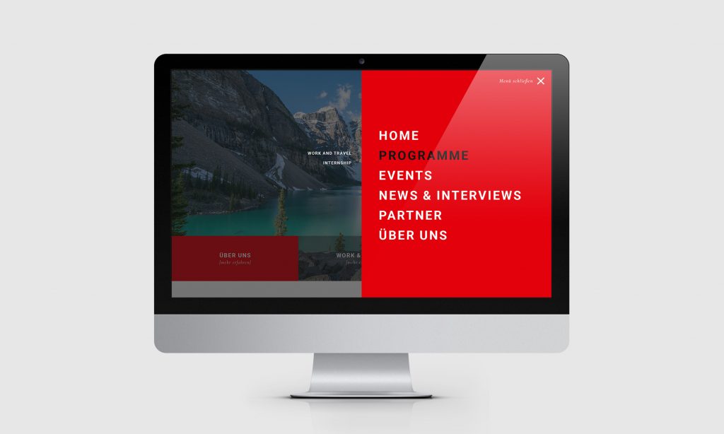 Homepage Menü Animation